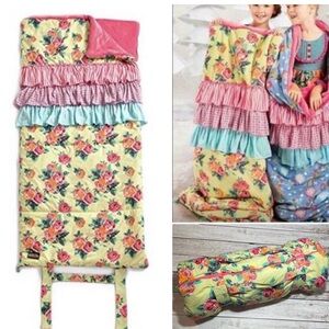 Matilda Jane Floral Kids Sleeping Bag with Pink and Yellow